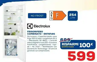 Euronics Electrolux ENT3FF18S Frigorifero Con Congelatore Da Incasso 267 L A+ Bianco offerta