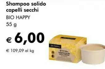 Giardineria Bio Happy Shampoo Solido Capelli Secchi offerta