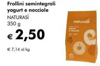 NaturaSi Frollini Semintegrali Yogurt E Nocciole