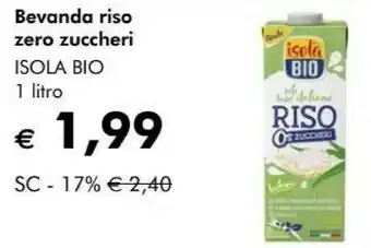 Isola bio Bevanda Riso Zero Zuccheri