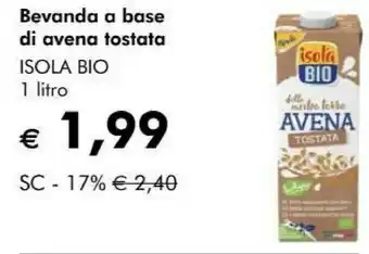 Giardineria Isola bio Bevanda A Base Di Avena Tostata offerta