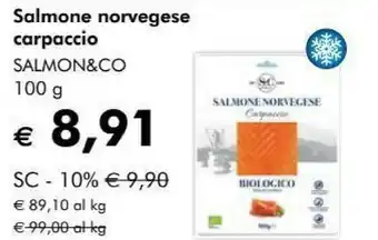 Food Lab - Carpaccio Di Salmone Norvegese Non Affumicato Taglio Lungo 100 G(ml)