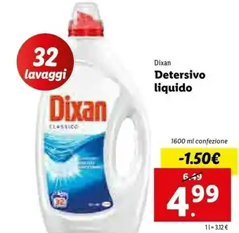Lidl Dixan Detersivo Liquido offerta