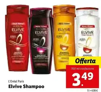 Lidl L'Oreal Paris Elvive Shampoo offerta