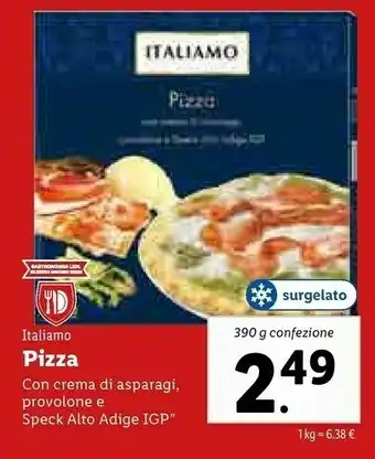 Lidl Italiamo Pizza Con Crema Di Asparagi offerta