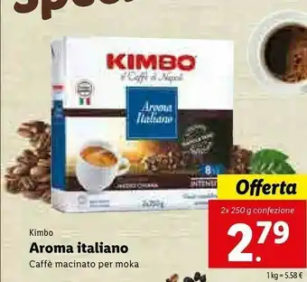 Lidl Kimbo Caffè Aroma Italiano 250 G(ml) offerta