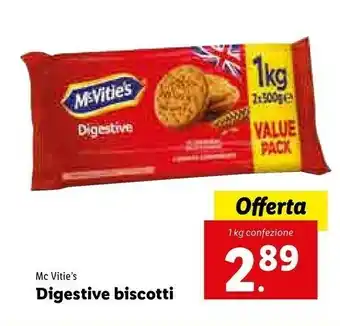 Lidl Mc vitie's Digestive Biscotti offerta