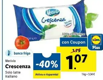 Lidl Merivio Crescenza Solo Latte Italiano offerta