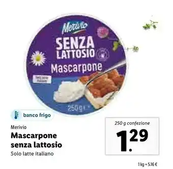 Lidl Merivio O Mascarpone Senza Lattosio offerta