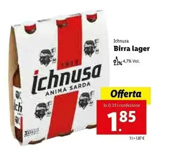 Lidl Ichnusa Birra Anima Sarda 330 G(ml) offerta