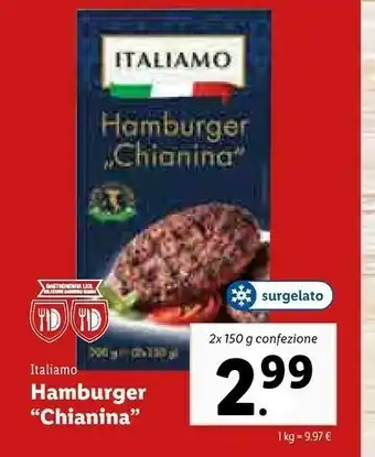 Lidl Italiamo - Hamburger Chianina 300 G(ml) offerta