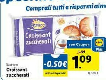 Lidl Croissant Zuccherati offerta