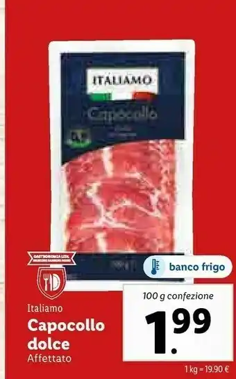 Lidl Italiamo Capocollo Dolce offerta