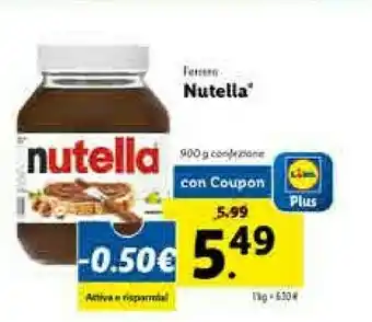 Lidl Ferrero - Nutella 900 G(ml) offerta