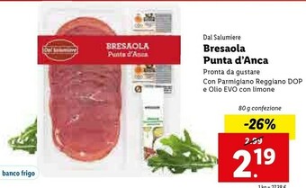 Lidl Dal salumiere Bresaola Punta D'Anca offerta