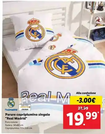 Real Madrid Parure Copripiumino Singolo