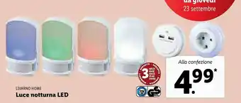 Lidl Luce Notturna Led offerta