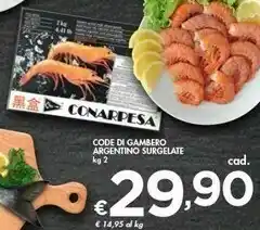 Bennet Code Da Gambero Argentino Surgelate offerta