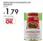 Bennet Montello - Lenticchie 220 g(ml) offerta