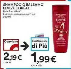 Coop L'Oreal Shampoo/Balsamo offerta