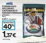 Coop Sardaformaggi Formaggio Pecorino Grattugiato Capo Bianco 100 G(ml) offerta