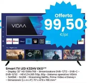 Eurospar Smart TV LED K32HV EKO offerta