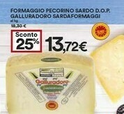 Coop Sardaformaggi Formaggio Pecorino Sardo D.O.P Galluradoro offerta