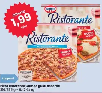 Eurospar Pizza ristorante Cameo gusti assortiti 310/365g offerta
