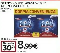 Coop Finish Detersivo Per Lavastoviglie All In Max offerta