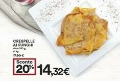 Coop Crespelle Ai Funghi offerta