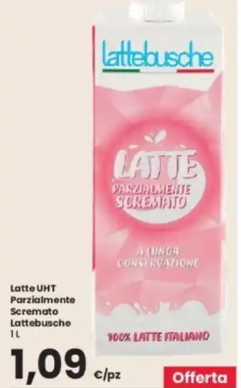 Latte UHT Parzialmente Scremato Lattebusche 1 lattebusche
