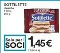 Coop Mondelez Sottilette Le Originali Classiche 200 G(ml) offerta