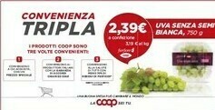 Coop Uva Senza Semi Bianca 750 Ml offerta