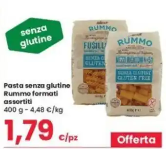 Eurospar Pasta senza glutine Rummo formati assortiti 400 g offerta
