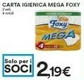 Coop Foxy Carta Igienica Mega offerta