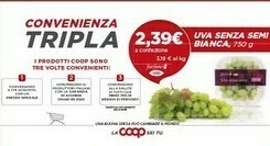 Coop Uva Bianca Senza Semi offerta