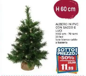 Happy Casa ALBERO IN PVC CON SACCO E LUCI offerta