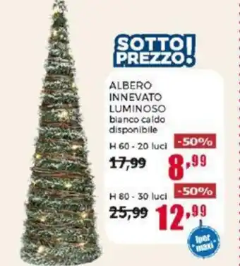 Happy Casa ALBERO INNEVATO LUMINOSO H60 offerta