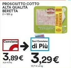 Coop Beretta Prosciutto Cotto Alta Qualita offerta
