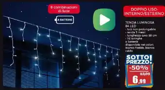 Happy Casa TENDA LUMINOSA 64 LED offerta