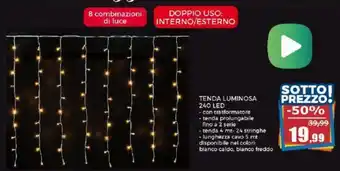 Happy Casa TENDA LUMINOSA 240 LED offerta