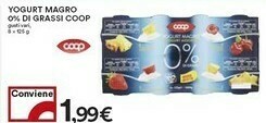 Coop Yogurt Magro 0% Di Grassi offerta