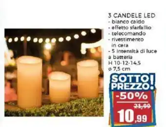 3 CANDELE LED