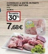 Coop Fattorie Natura Coniglio A Meta In Parti offerta