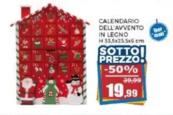 Happy Casa CALENDARIO DELL'AVVENTO IN LEGNO offerta
