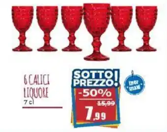 Happy Casa 6 CALICI LIQUORE 7 cl offerta