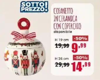 Happy Casa COFANETTO IN CERAMICA CON COPERCHIO h 26 cm offerta