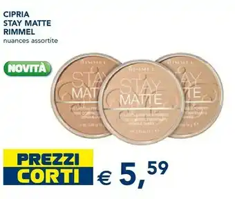 Esselunga Rimmel Cipria Stay Matte offerta
