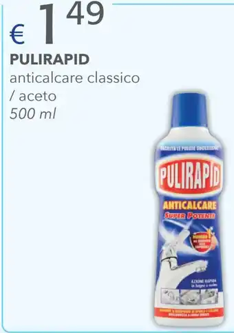 Acqua & Sapone PULIRAPID anticalcare classico / aceto 500 ml offerta