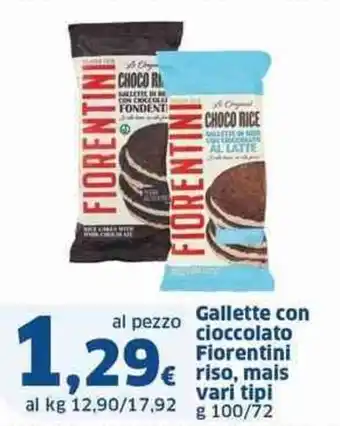 Sigma Superstore Gallette con cioccolato Fiorentini riso, mais vari tipi g 100/72 offerta